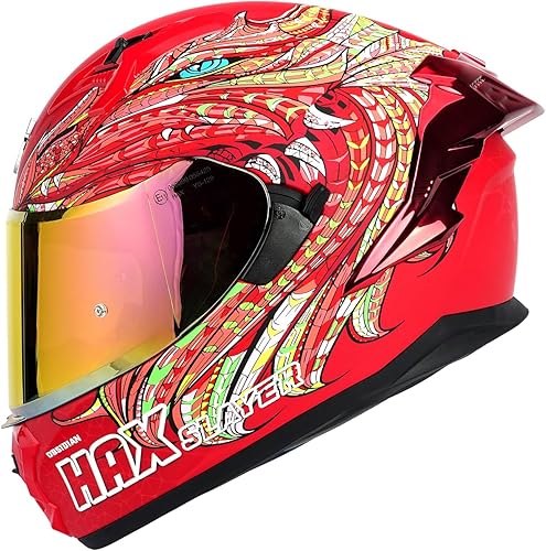 Miniatura 4 de HAX Obsidian Pro - Casco de motocicleta de cara completa para adultos, con doble visera, para motocicleta de calle, con pinlock listo para pinlock,