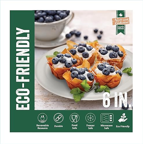 Miniatura 3 de Nicole Home Collection Platos de papel desechables compostables resistentes de 6 pulgadas, 100% bagazo, biodegradables, ecológicos, caña de azúcar