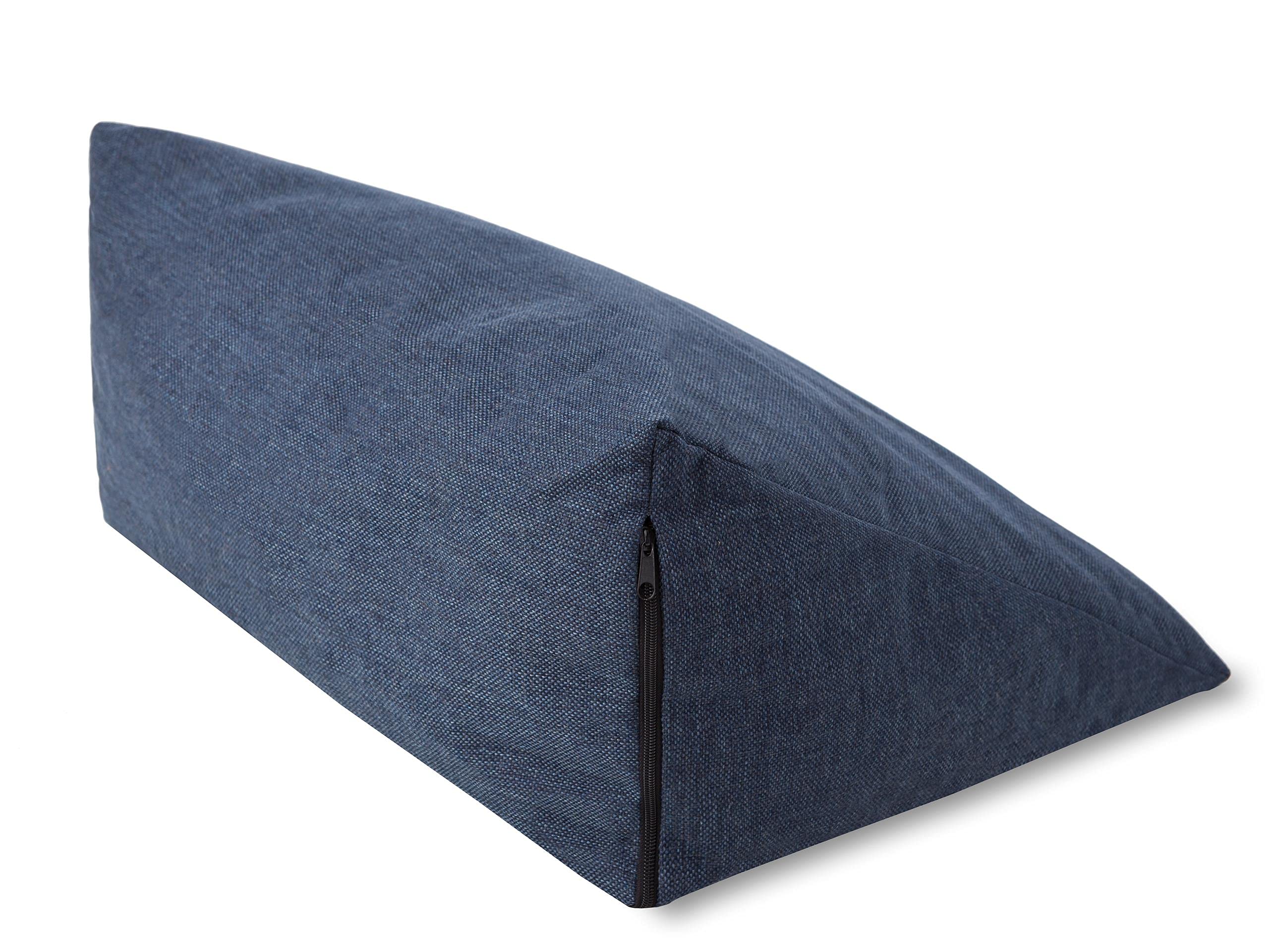 Cojín para piernas, cojín de espalda, almohada de posicionamiento corporal, cojín de descanso, cojín de rehabilitación, cojín ortopédico, 45 x 55 x 27 cm, azul marino
