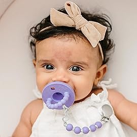 Ryan & Rose Cutie PAT Pacifier Teether (Slant, Orchid)