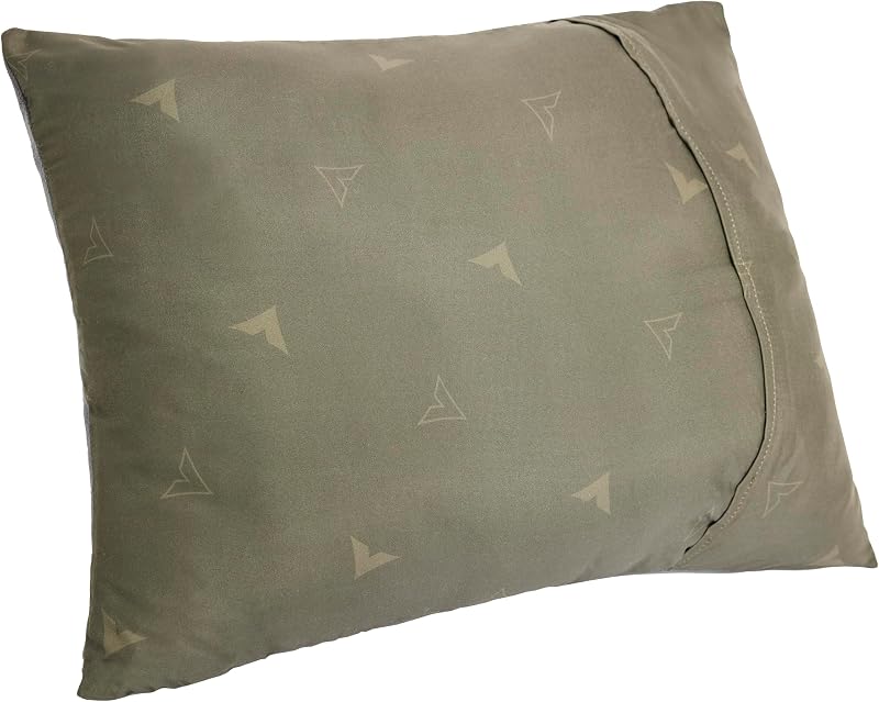 almohada de campamento; Ideal para viajar, acampar y hacer mochileros; Lavable, Oliva