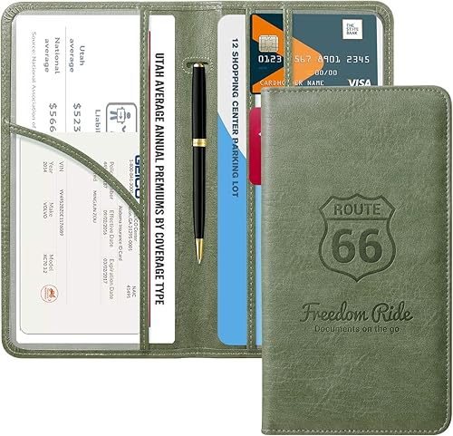 Miniatura 19 de CoBak - Estuche para registro y seguro del auto, organizador para la guantera, accesorio para compartimento de auto o camión, estuche con cierre