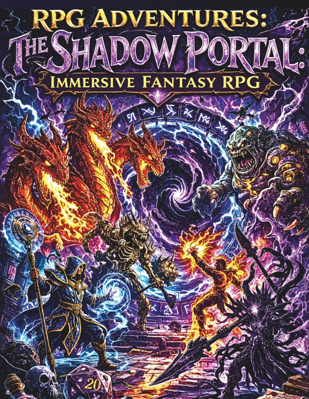 Rpg Adventures: The Shadow Portal: Immersive Fantasy RPG Coloring Book for Adults and Gamers - Volume 3