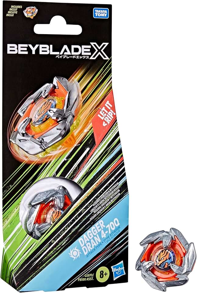 Beyblade X Dagger Dran 4-70Q Booster Pack Set with Takara Tomy Attack Type Top, Battling Tops Game Toys, Ages 8+