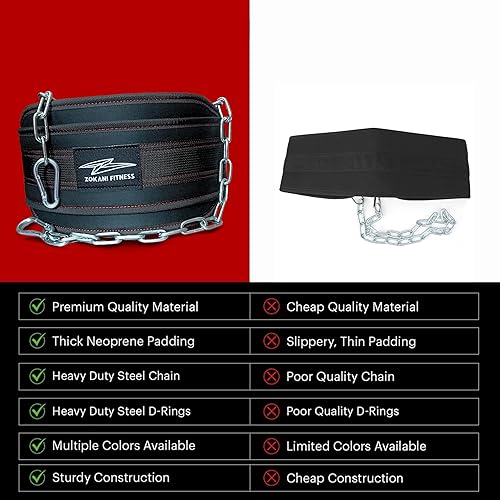 Miniatura 8 de Hold weights up to 800lbs Zokani Dip Belt with Chain for Heavy Weightlifting Exercises,Squats, deadlifts, pull Up Weight Belt, Dipping Belt, Men and