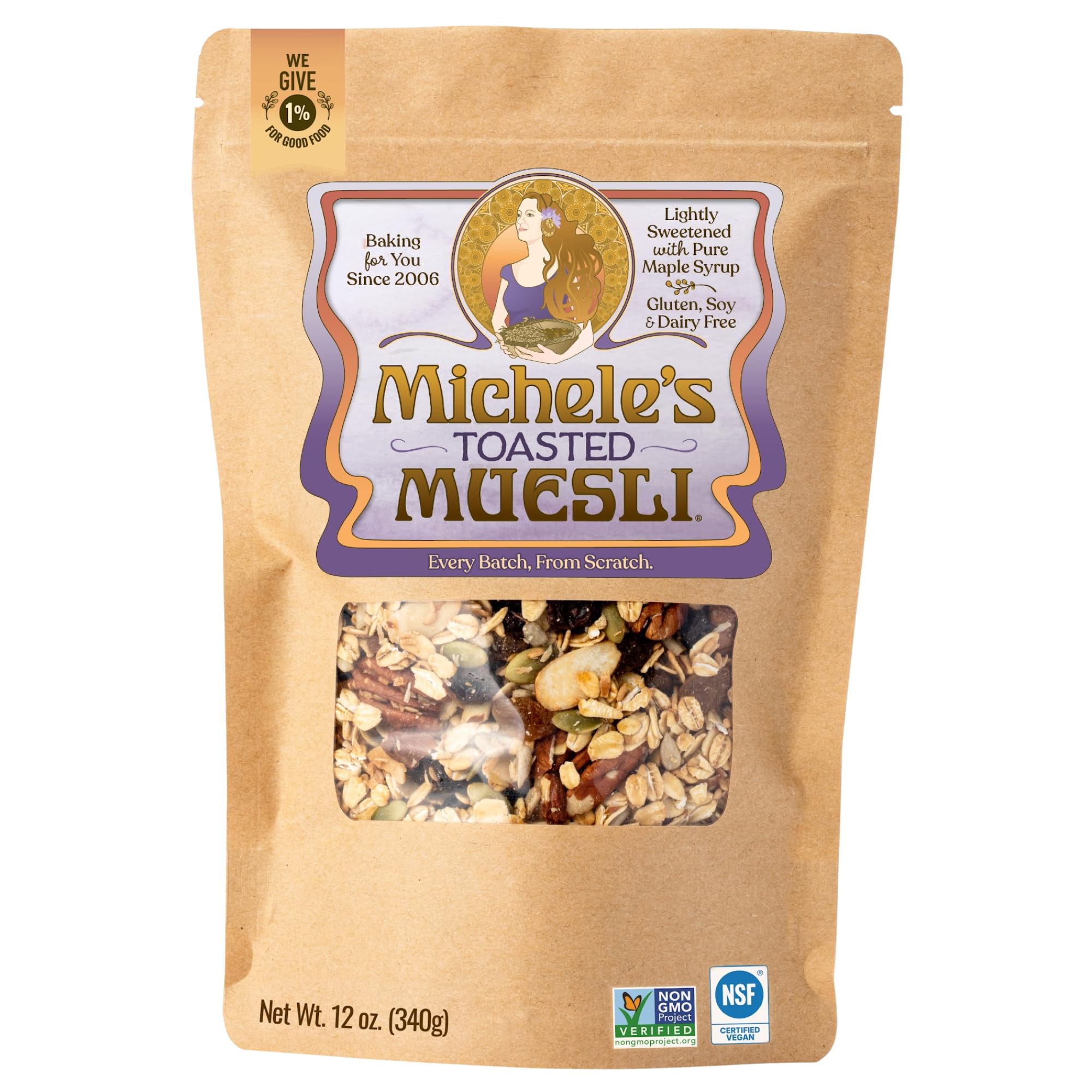 Michele's Granola Toasted Muesli Granola, 12 oz Bag
