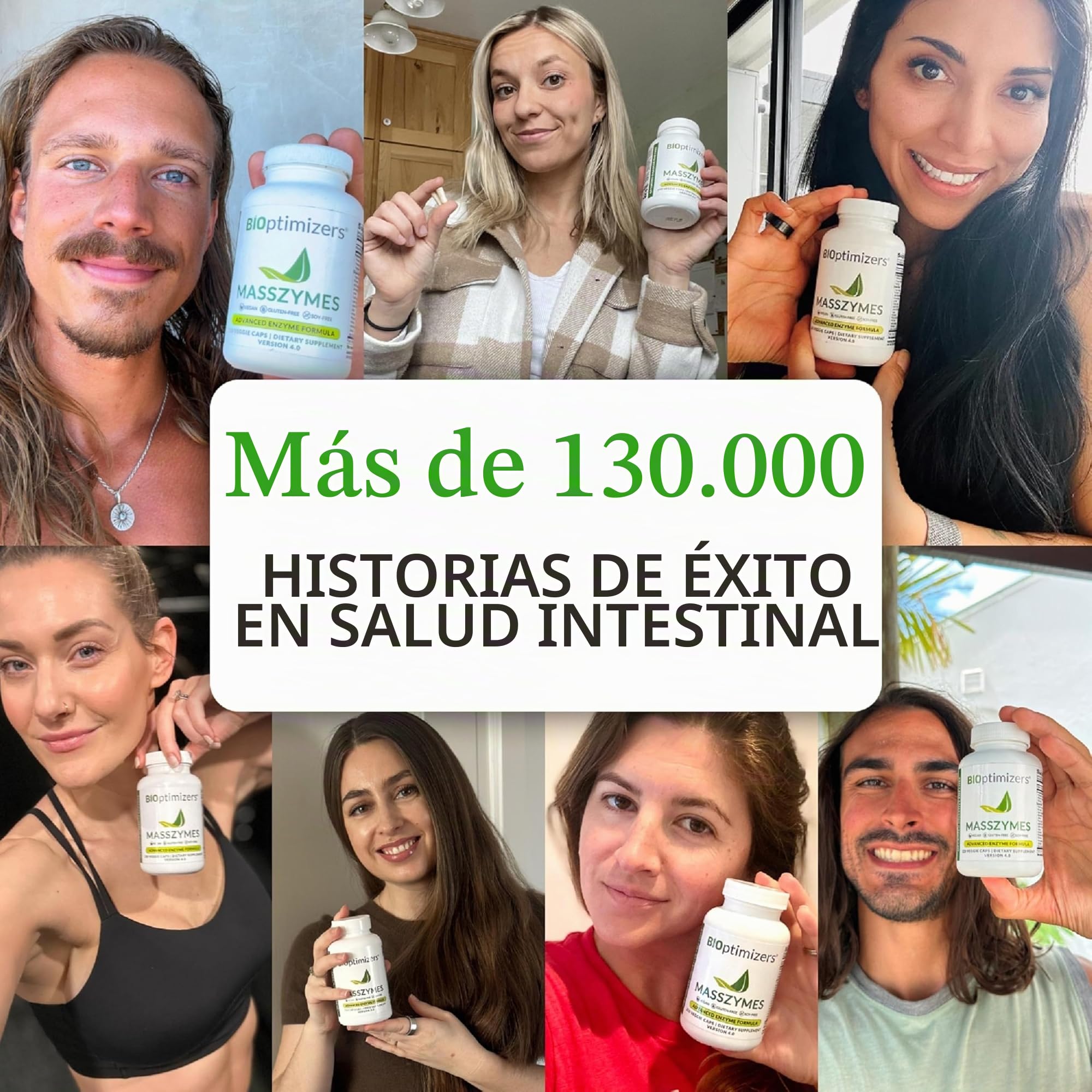BiOptimizers Masszymes | Suplemento De Enzimas Digestivas Para Una Mejor Absorción | Alivio De La Hinchazón, Estreñimiento Y Gases | Contiene Lipasa, Amilasa Y Bromelina | 250 Cápsulas