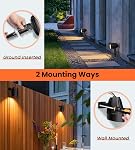 MEIKEE 12W 900LM LED Éclairage du paysage 120V 2700K Lumières de paysage blanches chaudes IP66 Jardin extérieur étanche Spotlights avec US Plug pour le chemin de cour de clôture de mur (2 Boîte)