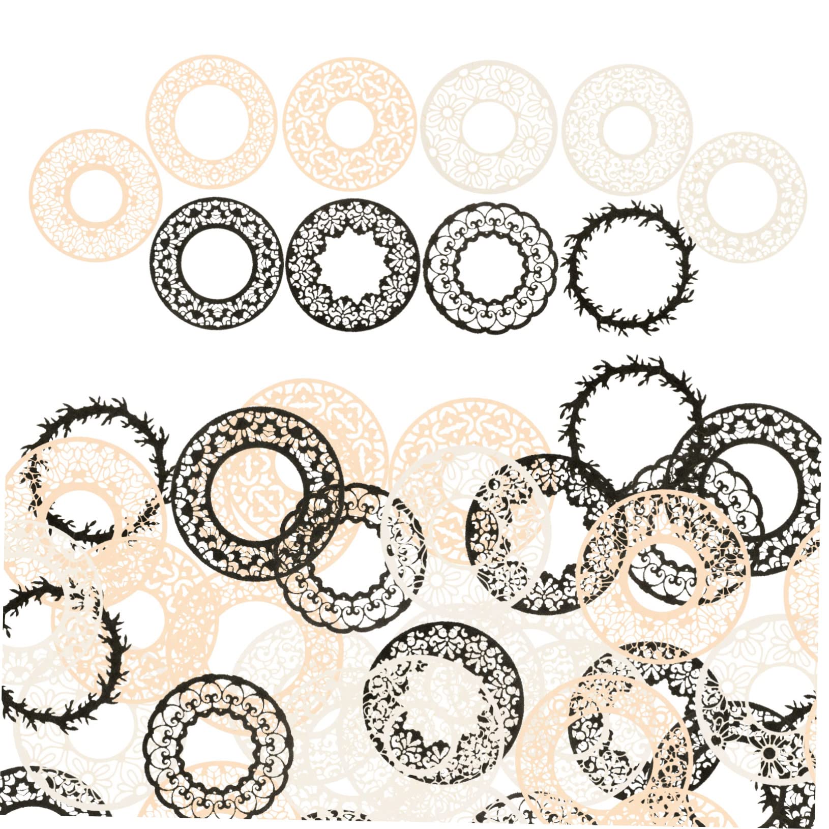 SHINEOFI 5 Sätze Hohlmaterial Papier Schrott Kunstpapier Heimwerken Kreativpapier Pauspapier Für Schnittmuster Vintage-papier Für Scrapbooking Tagebuch Notizbuch Papier 40 Blätter * 5