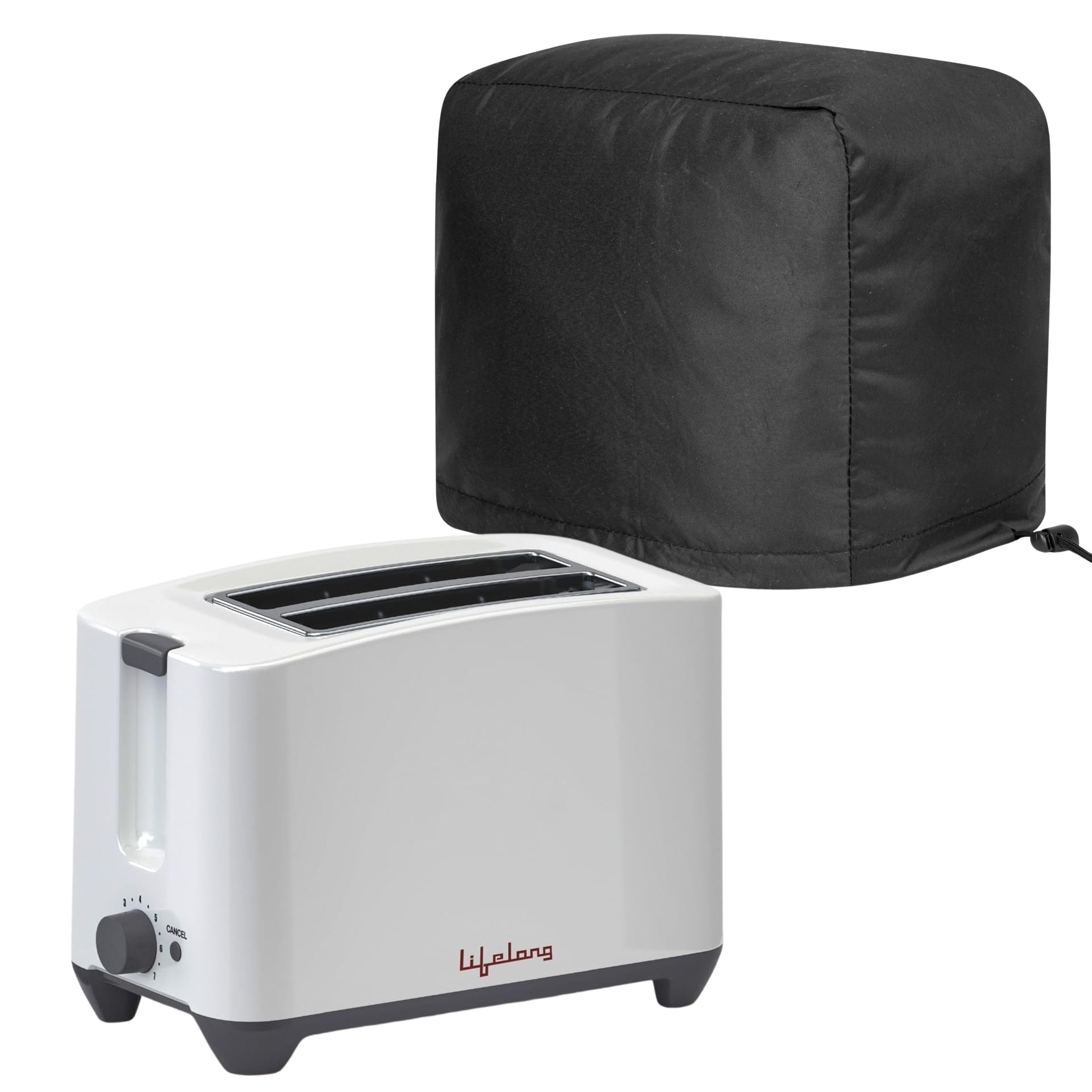 TDCL 2 Slice Toaster Dust Cover for Lifelong Pop up Toaster – Waterproof Toaster Cover with Top Handle & Front Pocket, Kitchen Appliance Protector (Black)-picture-43