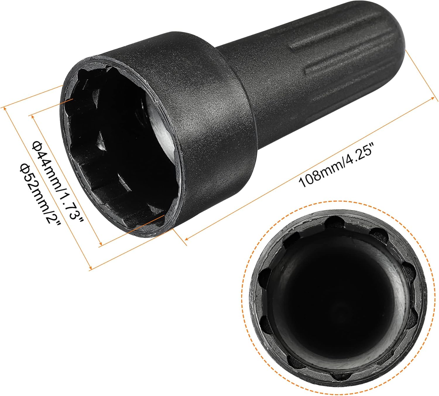 MECCANIXITY E26 Socket Ring Removal Tool for Medium Base Threaded Rings, Light Replacing Accessories Black Plastic, Pack of 3