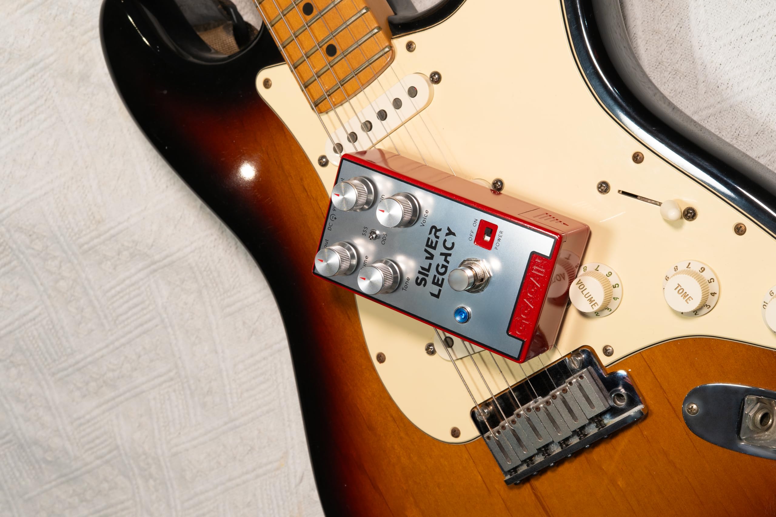 GP06 Silver Legacy Overdrive-Gitarrenpedal – Transparenter Low-Gain-Overdrive, Clean Boost bis leichter Drive, offener Klang, dynamische Ansprache, True Bypass, kompaktes Metallpedal