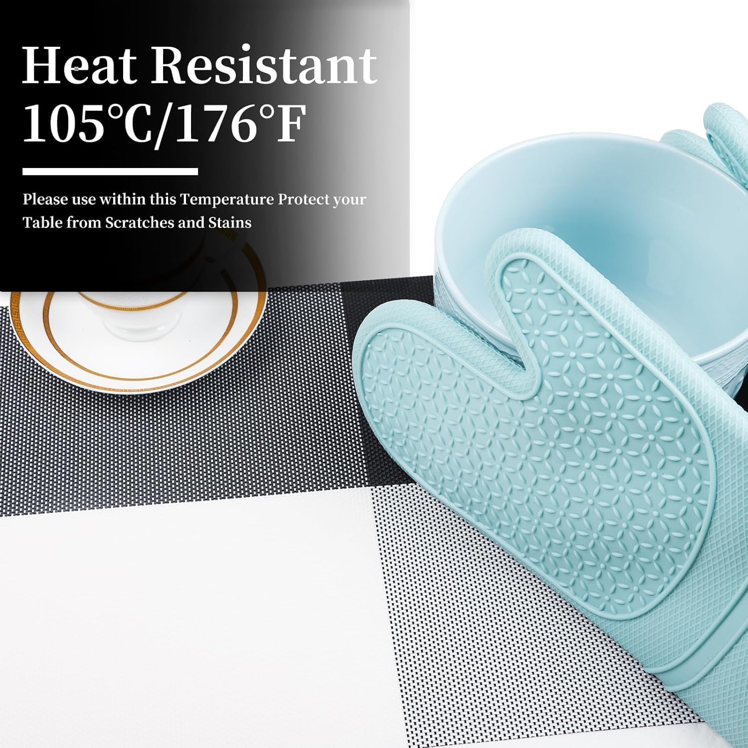 6 Placemats Set - Heat Resistant, Non-Slip Dining Mats -9