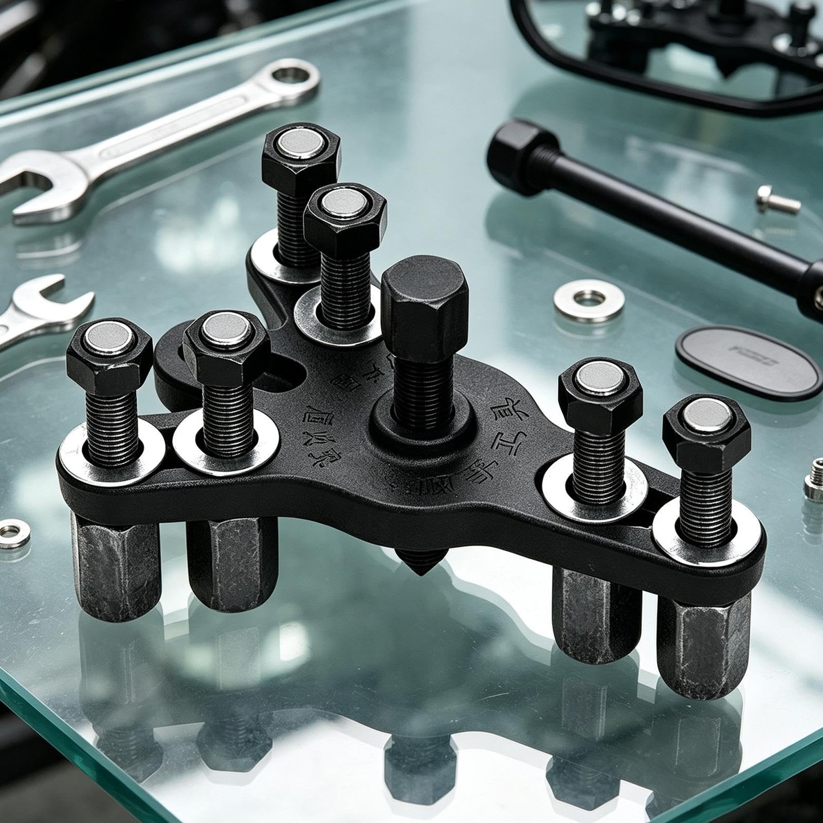 Extractor De Con Tornillos Herramienta De Reparación Ajustable Para Trabajo | Extractor Buje Rueda Para Motocicleta Para Triciclo, Coche, Camión, SUV, Autocaravana, Camioneta