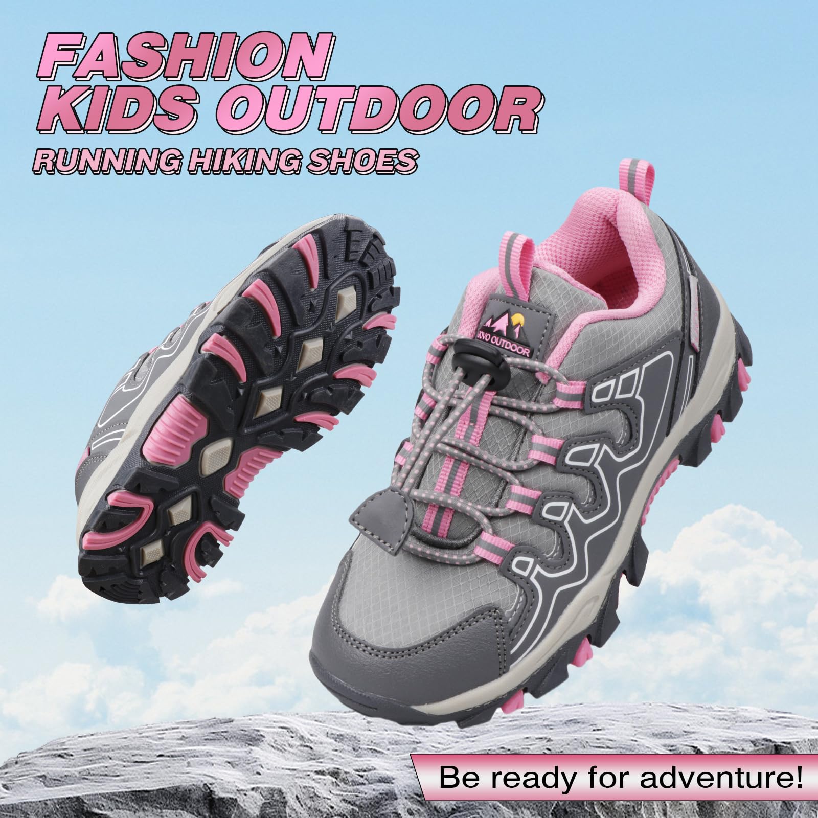 UOVO Zapatos de invierno para niños Botas de nieve para niños Zapatos con forro cálido Zapatillas de caña media Talla 28-39