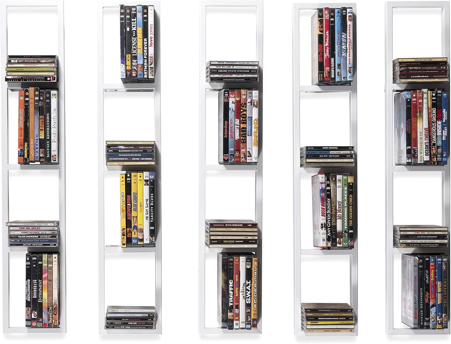 Amаzоn Crаzу 🔥 Dеаlѕ YouHaveSpace White Floating Shelves for Wall, 34 Inch Video Games CD DVD Storage Shelves, Metal Media Storage Shelf Set of 5 Exсluѕіvе YouHaveSpace White Floating Shelves for Wall, 34 Inch Video Games CD DVD Storage Shelves, Metal Media Storage Shelf Set of 5