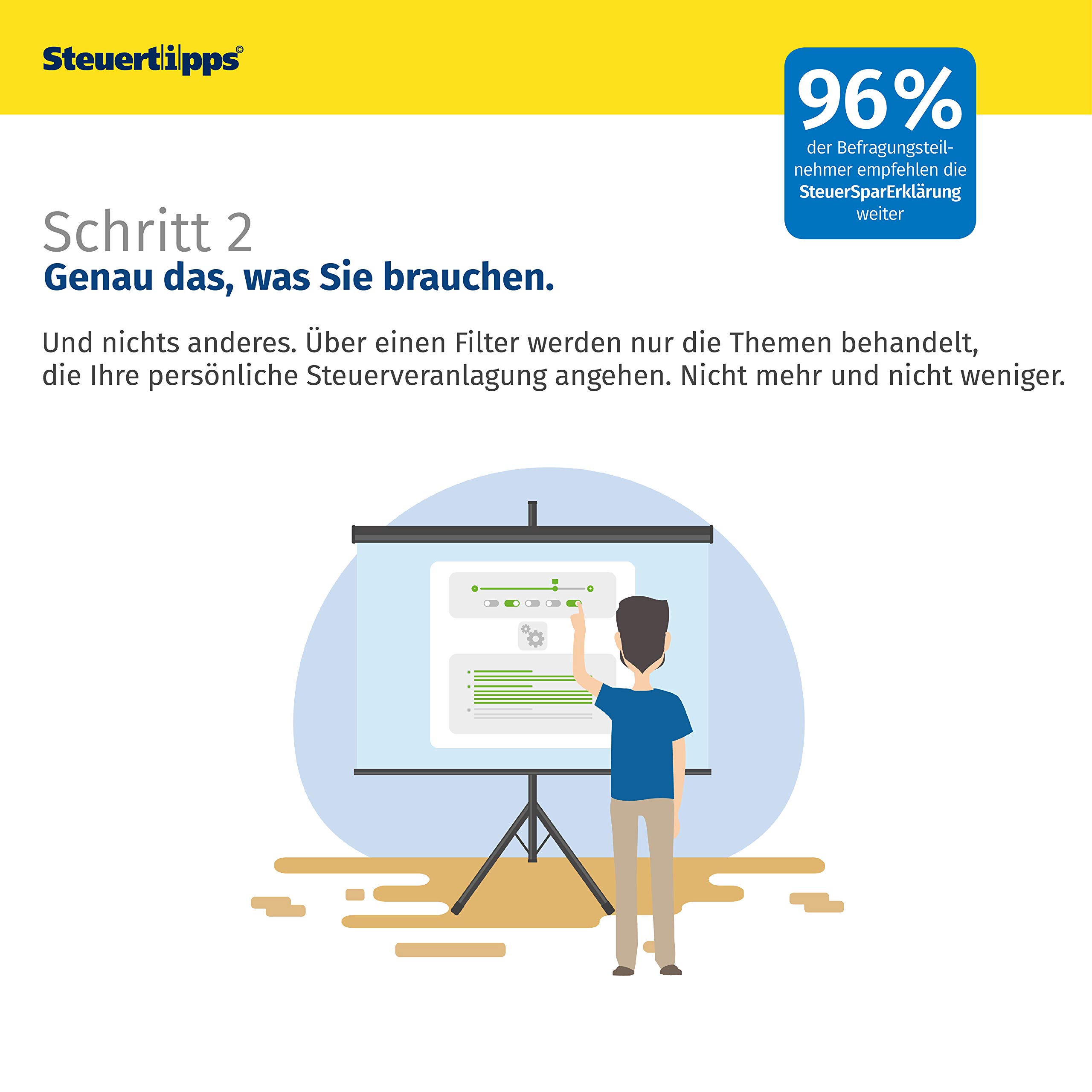 SteuerSparErklärung Plus 2019, Schritt-für-Schritt Steuersoftware für die Steuererklärung 2018, Aktivierungscode per Mail für Windows 10, 8, 7
