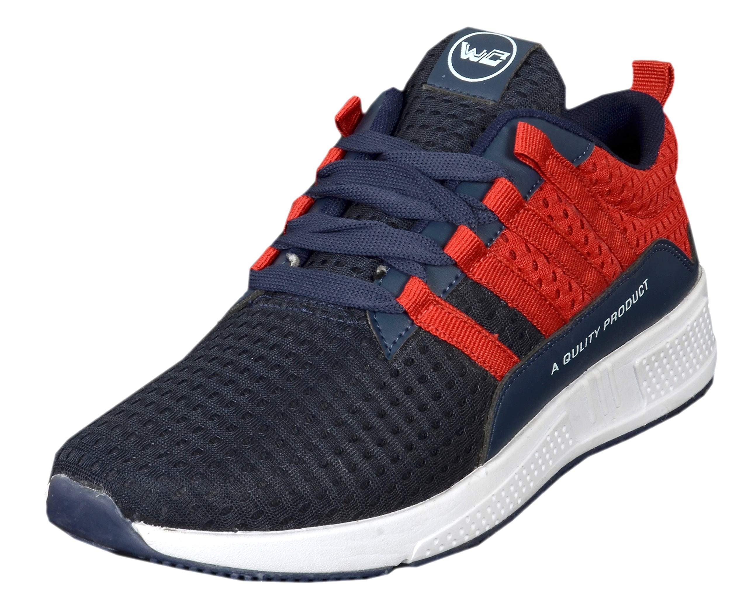 West CodeMen's Black Trainers Athletic Walking Running Gyming Jogging Fitness Sneakers/Sports Shoes 1210-Black