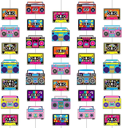 Miniatura 8 de Cintas de radio, pancartas colgantes, cortes de papel decorativos, guirnaldas, decoraciones de pared de habitación, baños de bebé de cumpleaños,