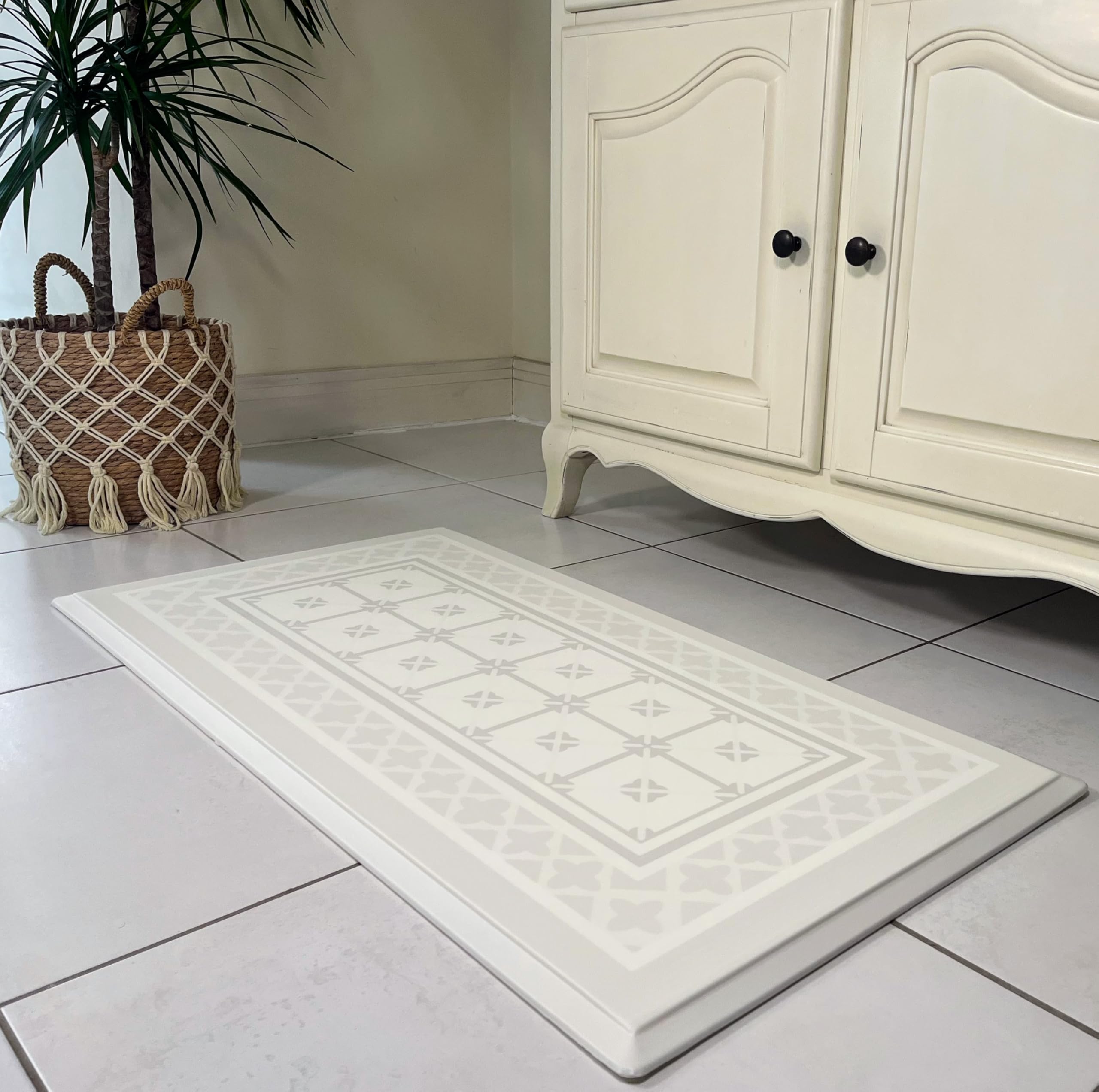 Anti-Fatigue Kitchen Mat – Cushioned Standing Mat for Sink, Waterproof Non-Slip Floor Mat for Kitchen & Home – L'DECO MAT (PACK OF 2, JANUARY)