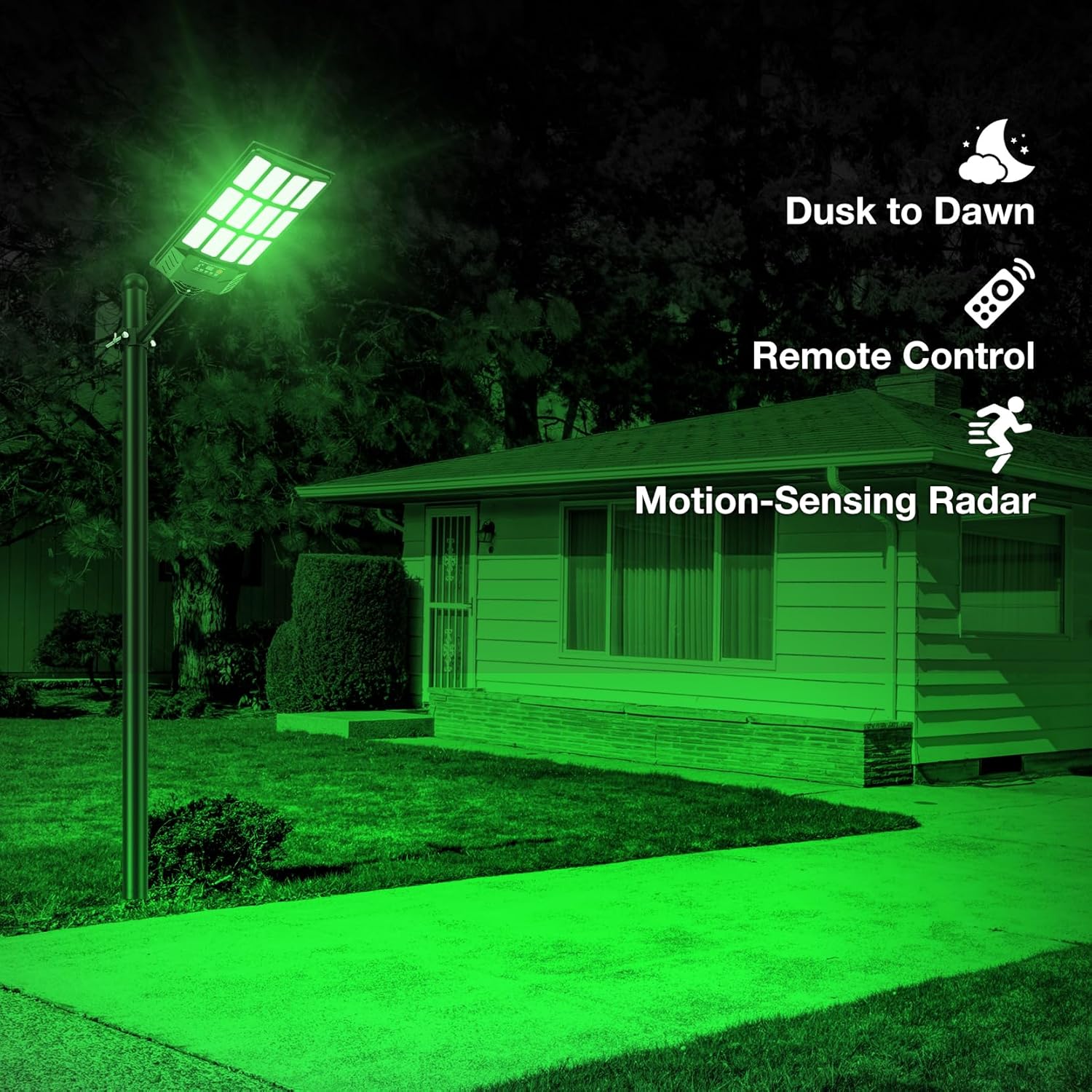 Hog Light for Night Hunting,22000LM Powered Feeder Light(Green) Solar Lights for Hunting Hogs, Coyote, Varmint, Deer, Motion Activated Feeder and Waterproof with Motion Sensor and Remote Control-2PACK