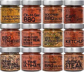 A Spice Affair's Holy Grill 12-Pack BBQ Grill Spice Sets with Spices Included | Barbecue Grill Seasoning Gift Set | Pork Montreal Steak Seasoning, Hamburger, Meat Rub Starter Spice Kit for Grilling