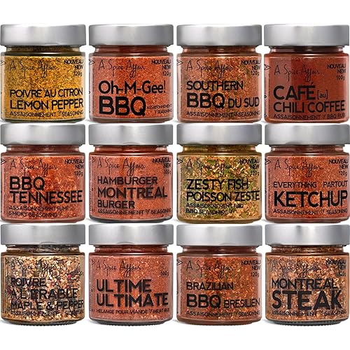 Miniatura 7 de A Spice Affair 's Pro Kit - Juego de 12 especias - Juegos de especias y condimentos - Taco, carne real, bagel, salmón, mediterráneo, mezclas de