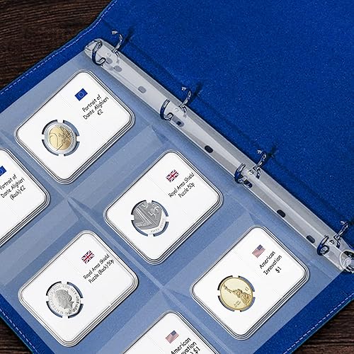 Miniatura 7 de Uncle Paul Páginas de recolección de monedas, 5 hojas, 6 bolsillos, estándar de 9 agujeros, fundas de recolección para monedas CS03506