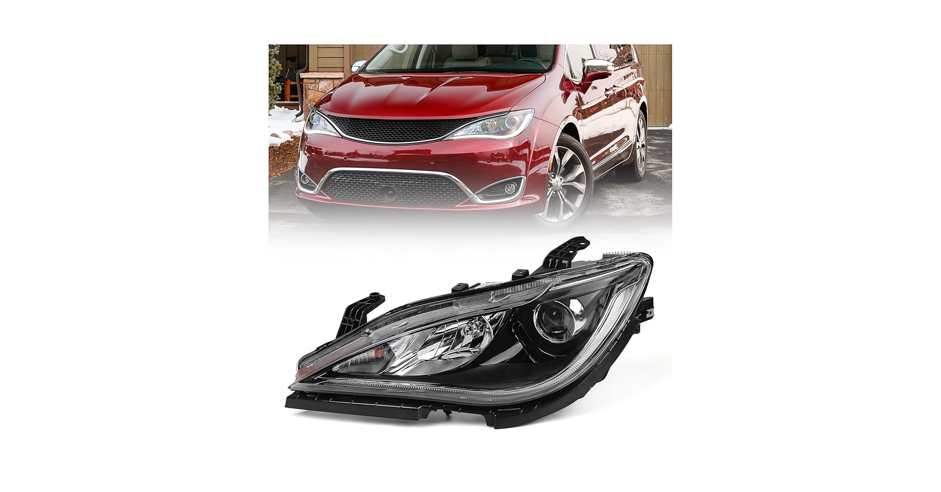 Amazon.com: Huray Left Headlight Assembly Fit for Chrysler