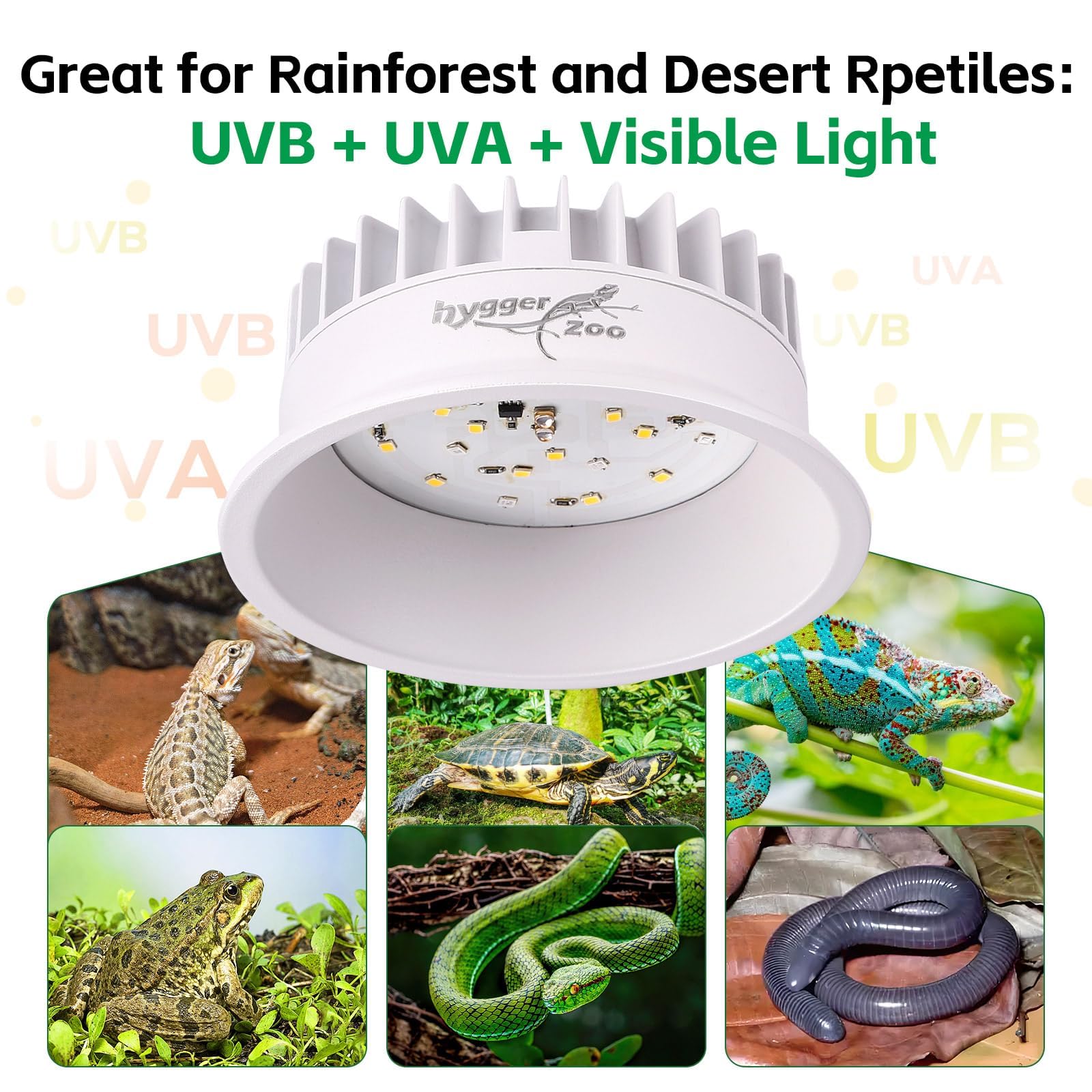 UVB-Licht für Reptilien, UVA-UVB-Reptilienleuchte mit Timer, LED-UVB-Lampe für Bartagamen, Gecko, Schildkröte, Chamäleon, Eidechse, Schlange, einstellbare Helligkeit, UVB-Lampe für