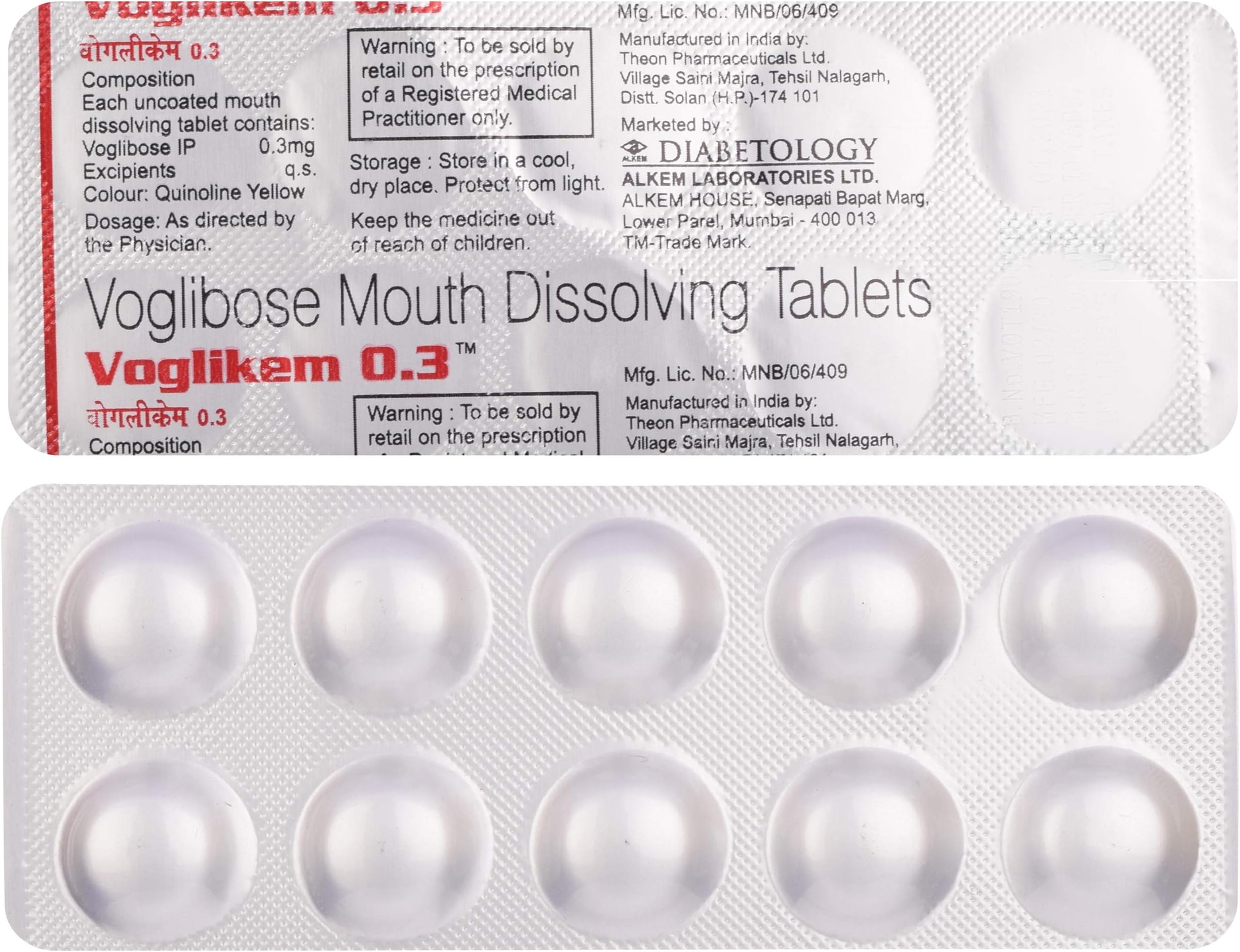 Voglikem 0.3 - Strip of 10 Tablets