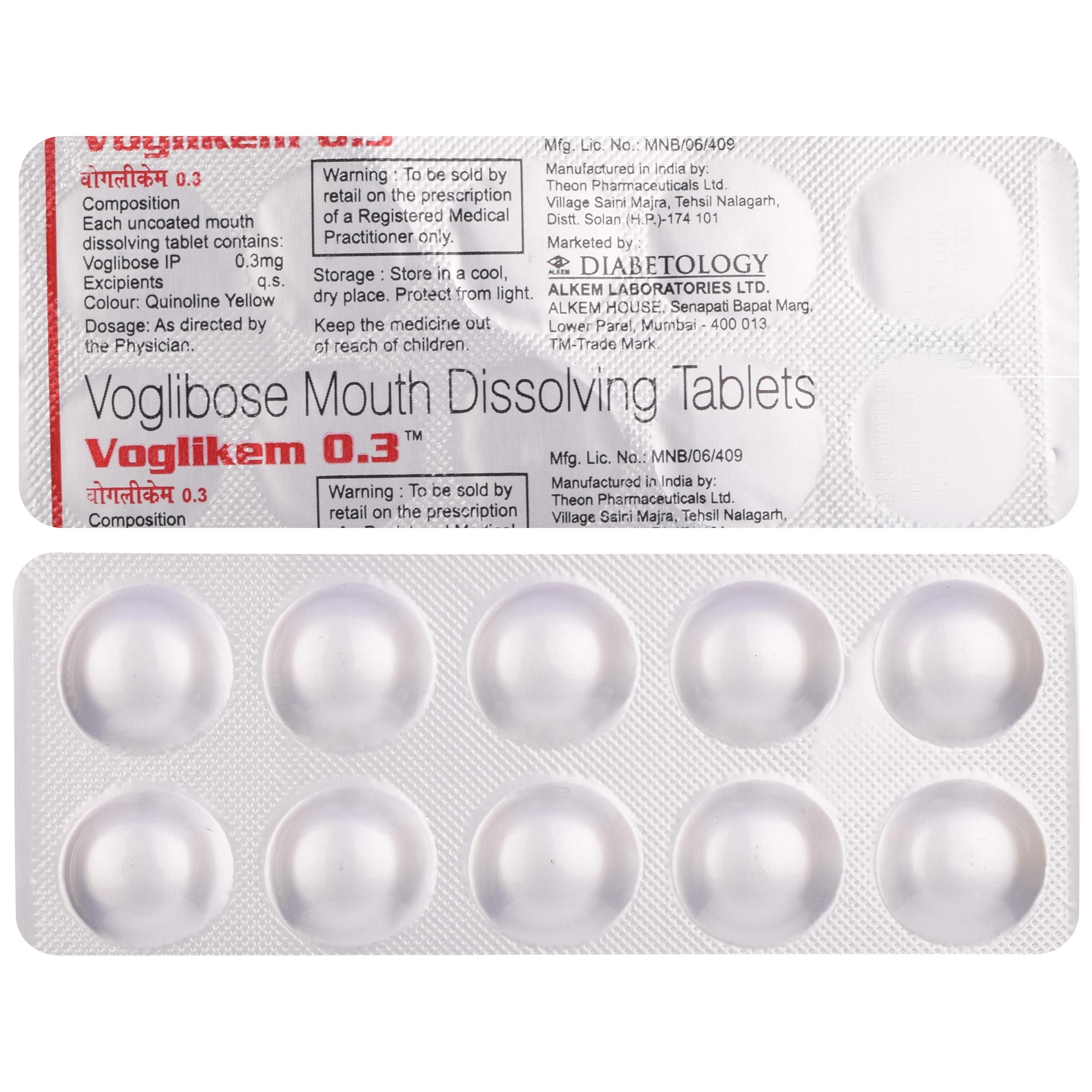 Voglikem 0.3 - Strip of 10 Tablets