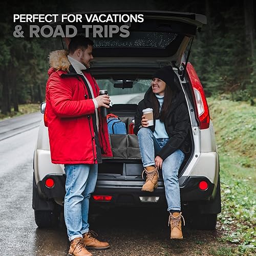 Miniatura 7 de Organizador de maletero, SUV, almacenamiento de coche, sedán, comestibles, plegable, multicompartimento, accesorios EASYVIEW