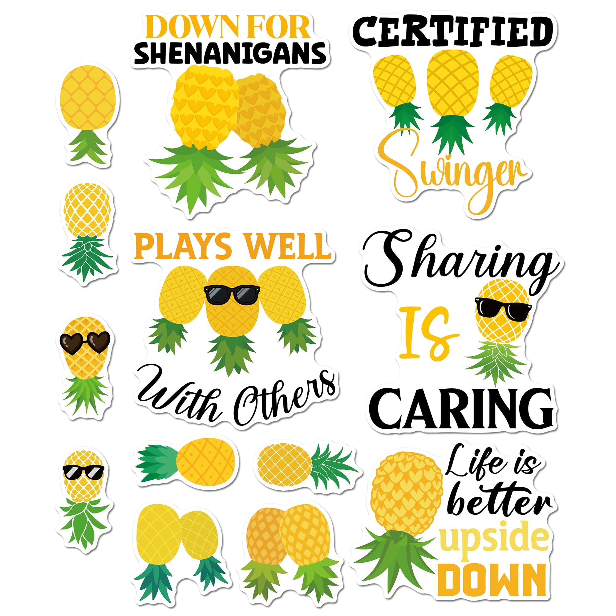 Pineapple Cruise Door Magnets Decorations, 13 Pcs Upside Down Pineapple Cruise Magnets