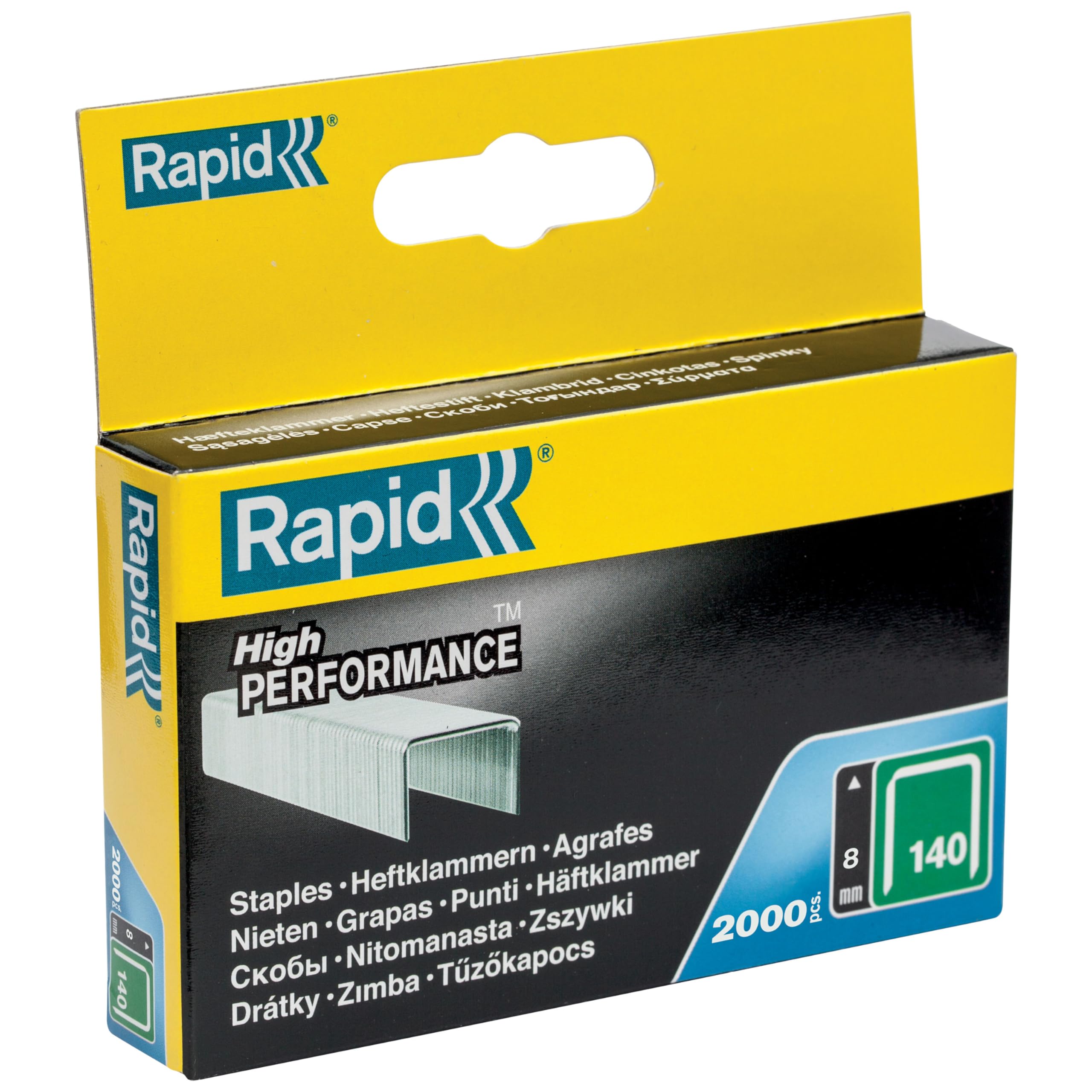 Rapid 140/8 8mm Galvanised Staples (Box 2000) RPD1408