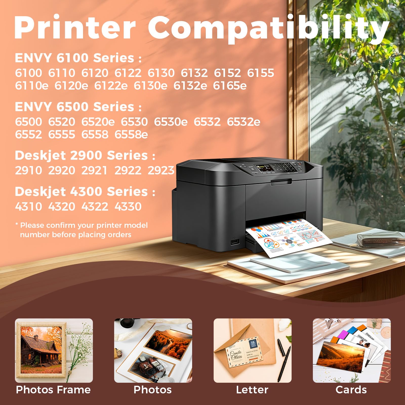 Miss Deer 308XL Cartuchos de Tinta Compatible con Cartuchos de Tinta HP 308 Negro y Color para HP Envy 6120e 6100e 6110e 6122e 6130e Envy 6520e 6500e 6530e 6532e DeskJet 2920 4310 4320,308XL Tinta