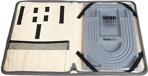 Miniatura 9 de The Beadsmith Mini tablero de cuentas gris flocado 4 canales rectos 5 compartimentos empotrados 775 x 1125 pulgadas tableros de diseño para crear