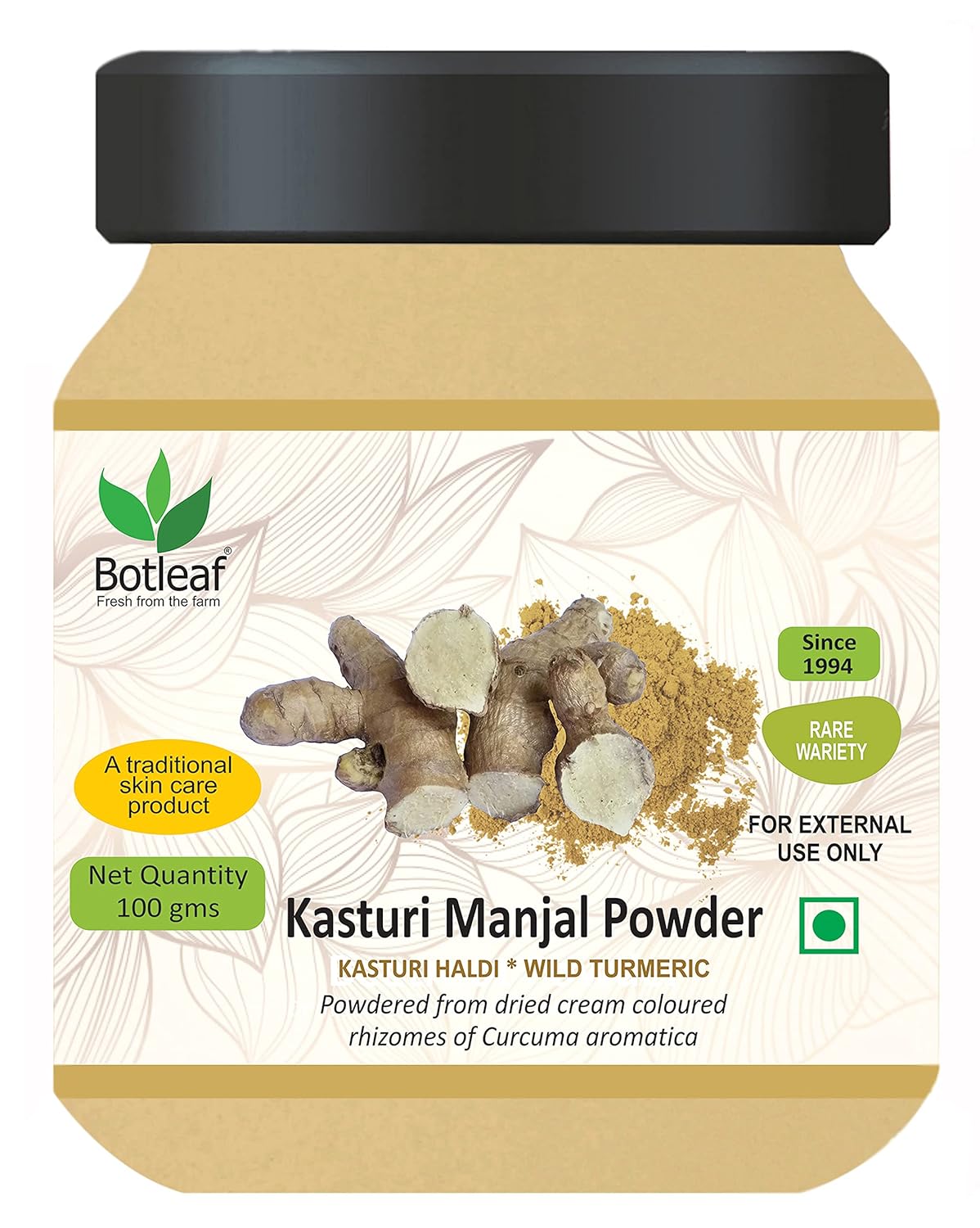 BOTLEAF White Kasturi Turmeric Powder 100 GM Kasturi manjal rare