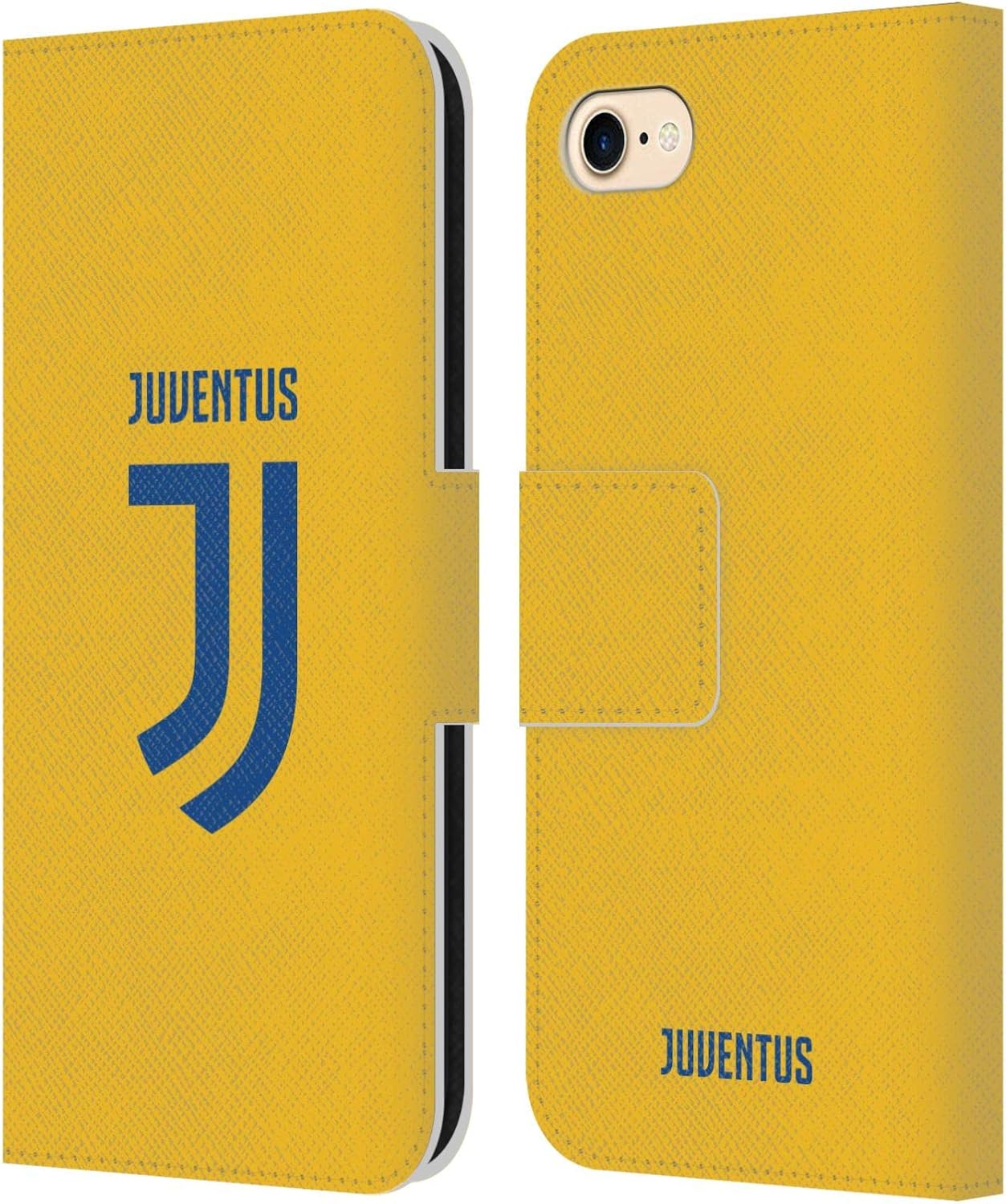 Head Case Designs Officially Licensed Juventus Football Club Away 2017/18 Race Kit Leather Wallet Case Compatible with Apple iPhone 7/8 / SE 2020 & 2022