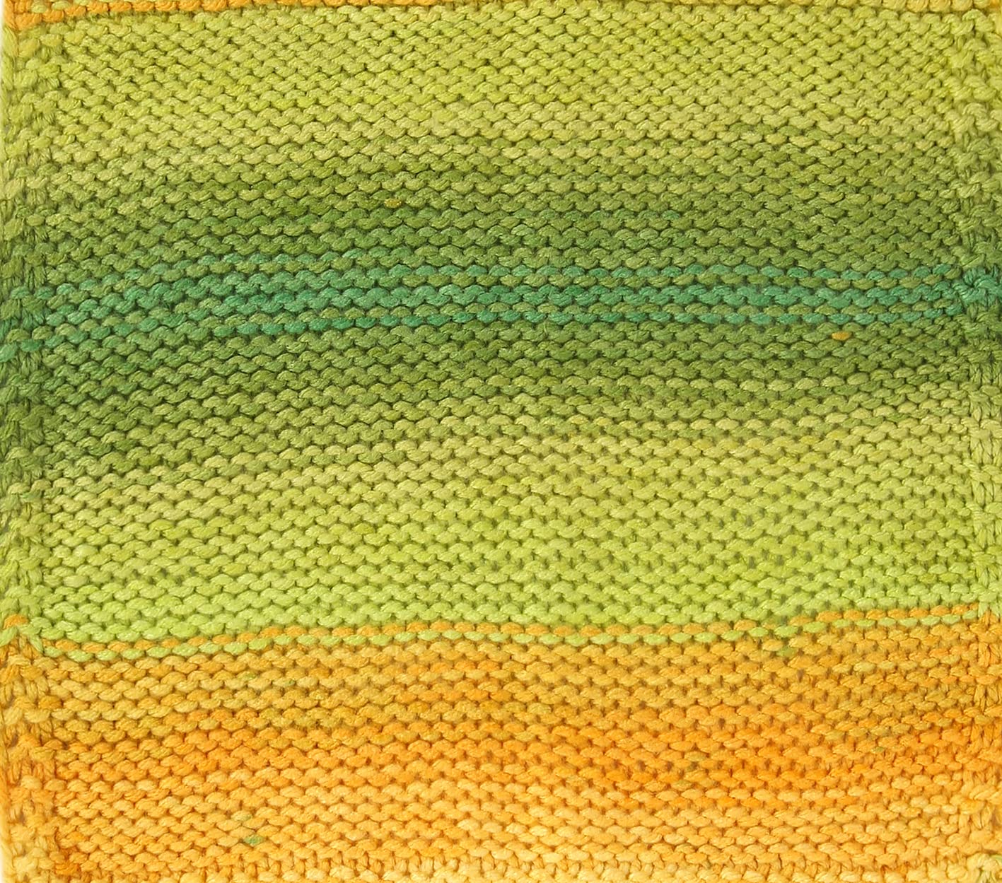 5 x 100 g Wollbiene Batik, 500 g Wool with Colour Gradient, Multicoloured Knitting Wool, Crochet Wool (1430 Green, Yellow, Orange) - Image 2
