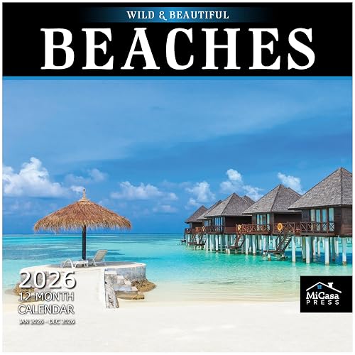 MICASA PRESS Wild & Beautiful Beaches 2026 Wall Calendar 12