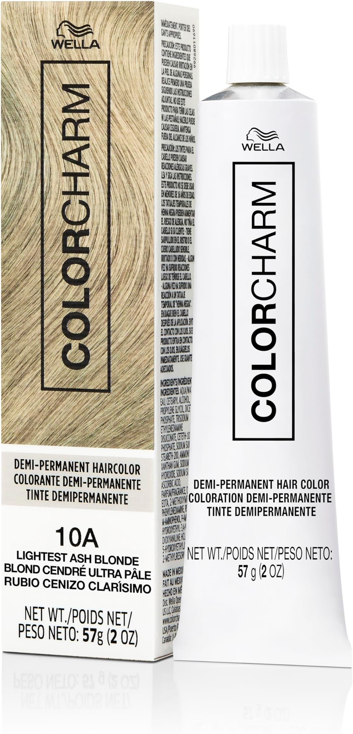 Color Charm Wella Demi-Permanent 10A Lightest Ash Blonde 2oz