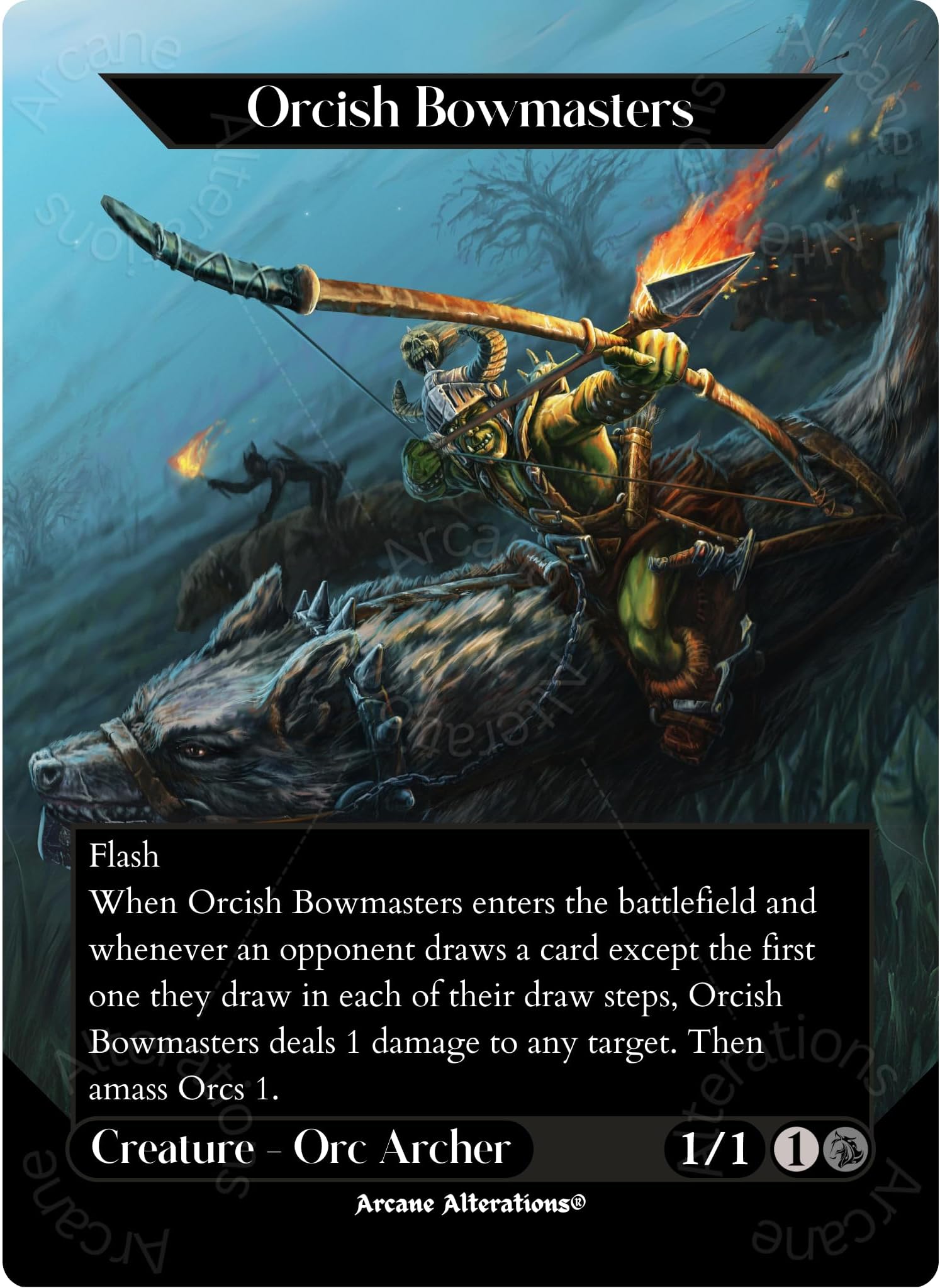 Orcish Bowmasters - Full Art Altered Art Custom Proxy Cards