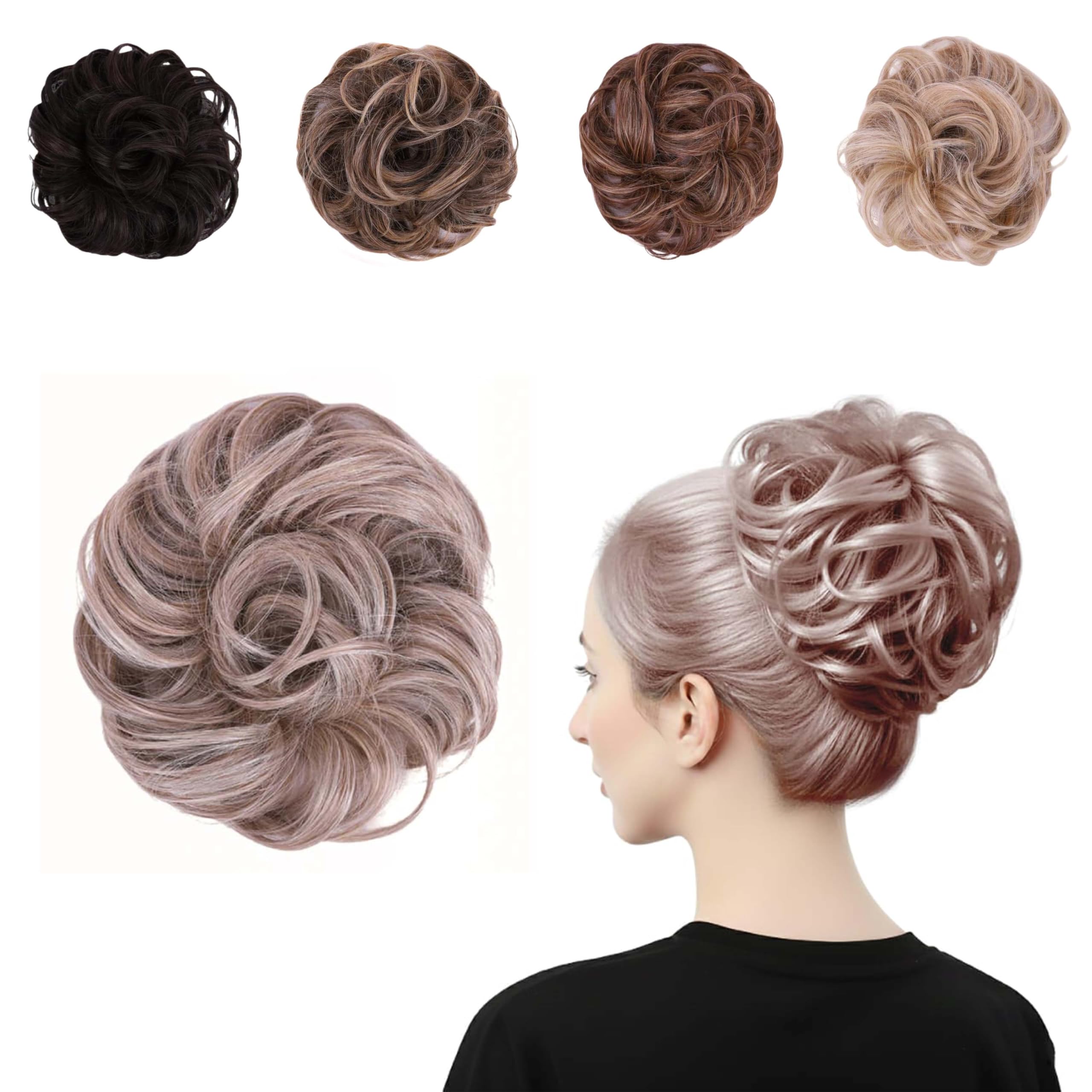 Amazon.com : Juvabun Messy Bun 2.0 Light Blonde Hair Bun Extension