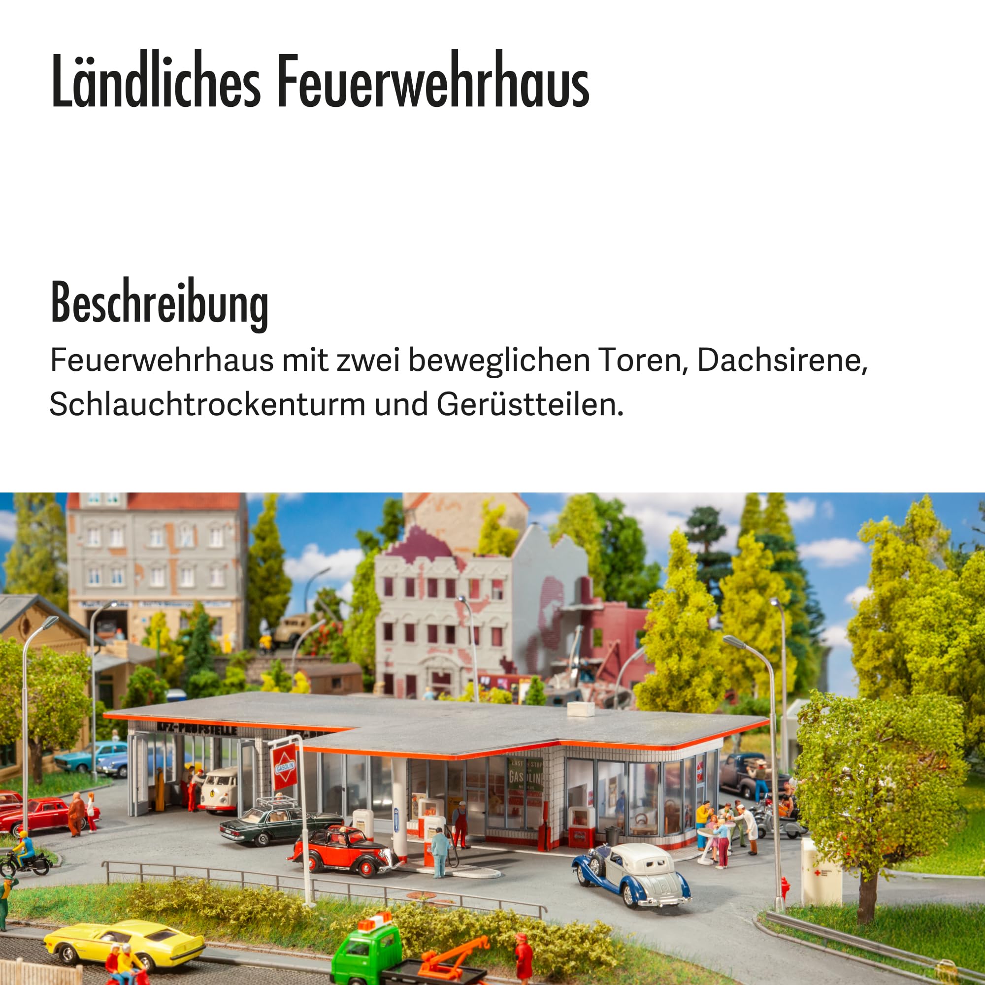 FALLER 130268 - Ländliches Feuerwehrhaus, 13.9 x 3.7 x 22.4 cm