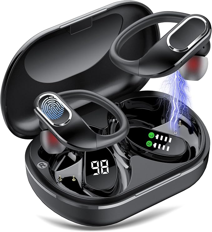 Cuffie Bluetooth Sport, Auricolari Bluetooth 5.1 Senza Fili con HD  Microfono, 60 Ore di Riproduzione con Display LED, IPX7 Impermeabili,  Controllo Touch, Cuffiette Wireless per Lavoro e Sport : Amazon.it:  Elettronica