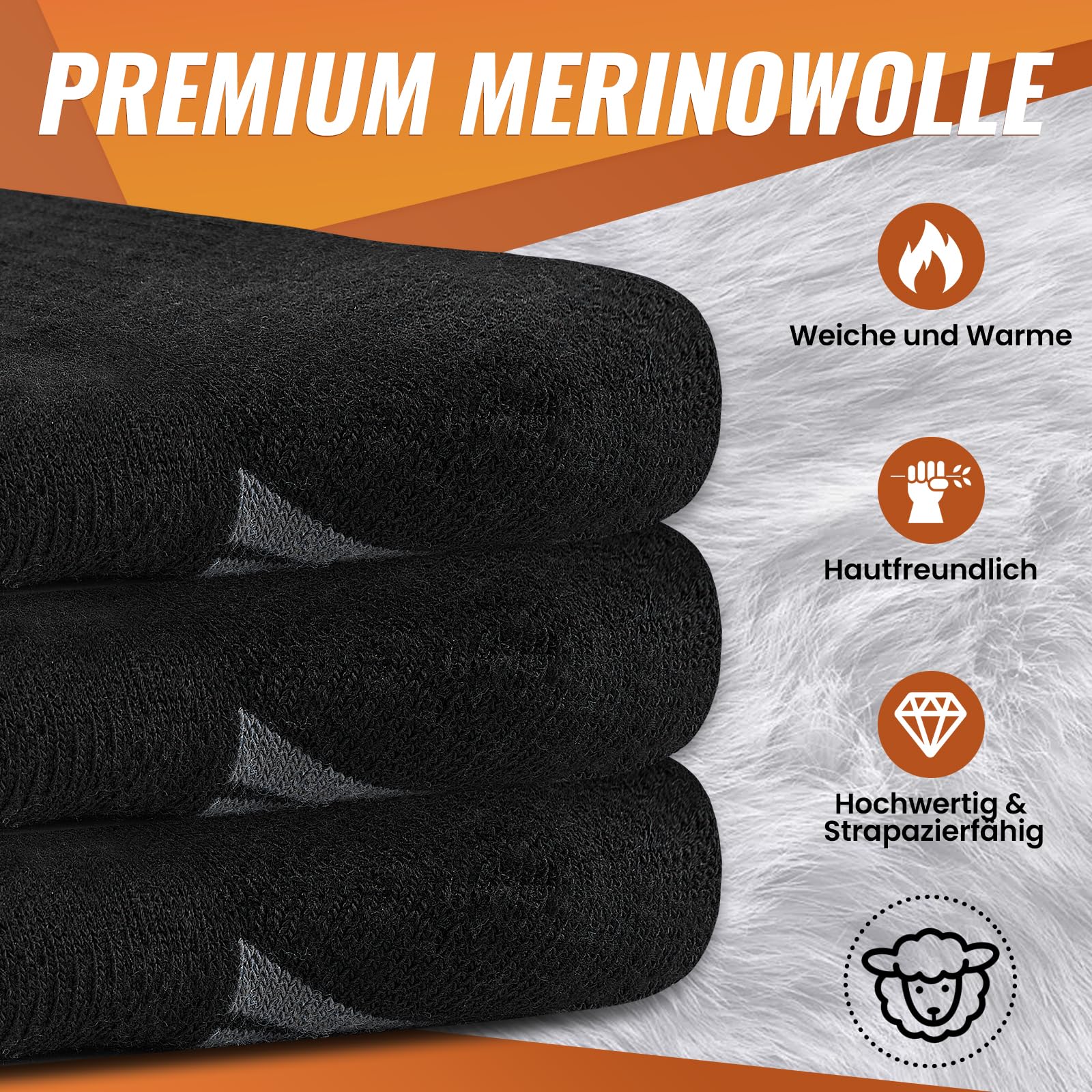 Calcetines de merino para hombre y mujer, 3 pares, térmicos transpirables, invierno, suaves para senderismo