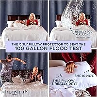 Vista 3 de UltraPlush - Juego de 2 protectores de almohada impermeables para cama king