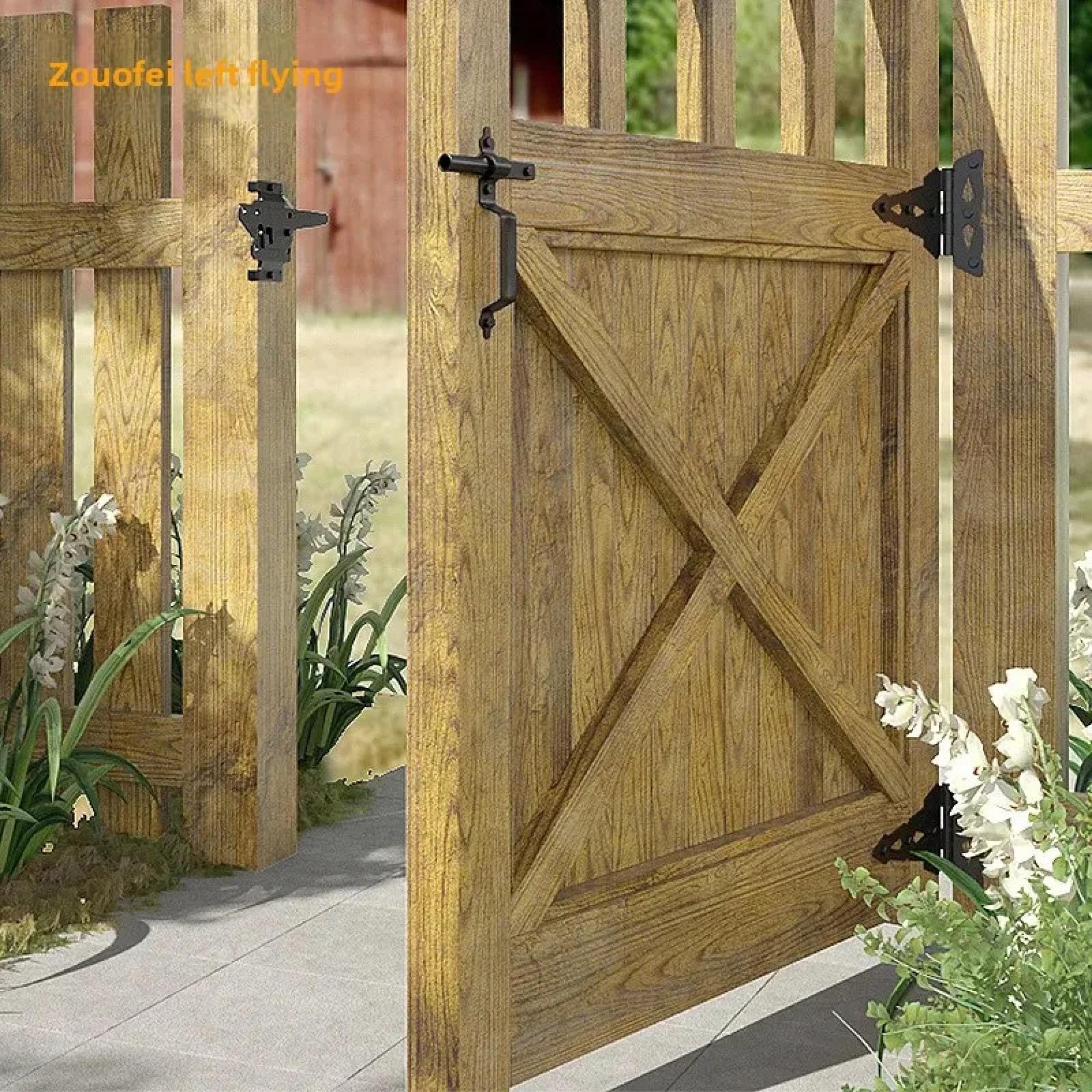 TRENDYNEST Self Locking Gate Latch Spring Chicken Coop Doors Pool Gates Fence Gate Lock Style B| Door Lock Latch | Aluminium Door Hardware-picture-17