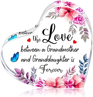 WaaHome Mothers Day Present Gift for Grandmother Grandma Nana, Grandmother Mothers Day Gifts from Granddaughter, Grandma Nana Gifts for Mothers Day Christmas Birthday, Love between a Grandmother and Granddaughter is Forever